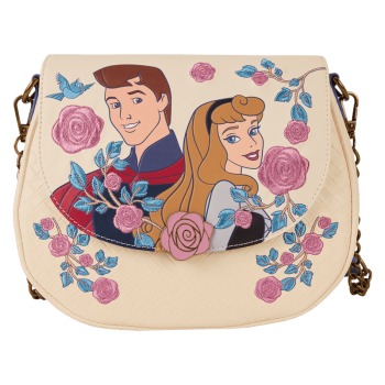 Sleeping Beauty Princess Aurora & Prince Phillip Floral Crossbody Bag