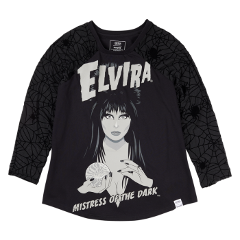 Elvira, Mistress of the Dark Glow Unisex Raglan Tee