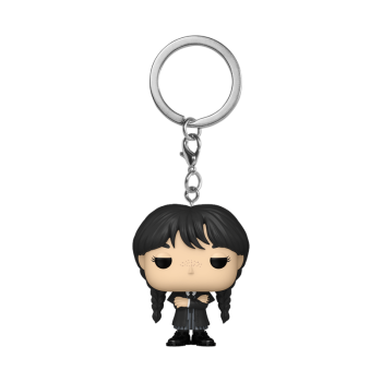 Pop! Keychain Wednesday Addams (Black Coat)