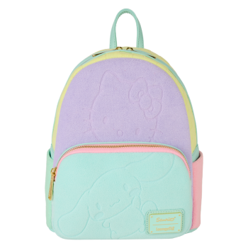 SDCC Limited Edition Hello Kitty & Friends Color Block Terry Cloth Mini Backpack