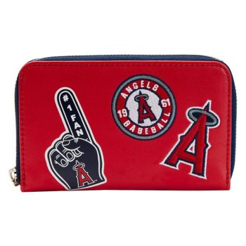 MLB LA Angels Patches Zip Around Wallet