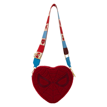 Spider-Man Sherpa Heart Shaped Crossbody Bag