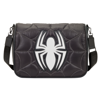 Spider-Man Black & White Suit Quilted Messenger Crossbody Bag