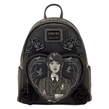 Wednesday Black Roses Mini Backpack